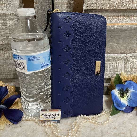 Authentic KATE SPADE Neda Market Street Accordion Wallet Blue EUC! - Picture 9 of 12